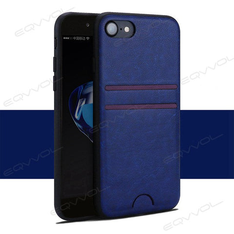 Eqvvol Slim PU Leather Case For iPhone X 8 7plus Case Luxury Back Cover Card Holder Wallet Mobile Phone Bag For iPhone 6 6s Case